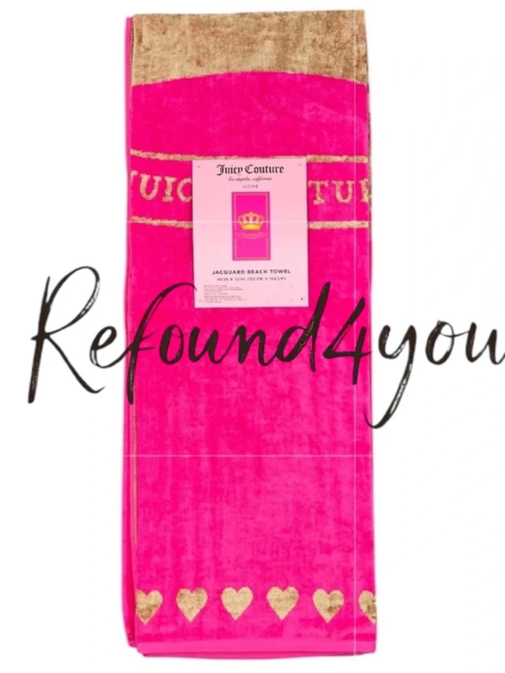 Juicy Couture - ‘The Crown’ Oversized Beach Towel. NWT Firm!